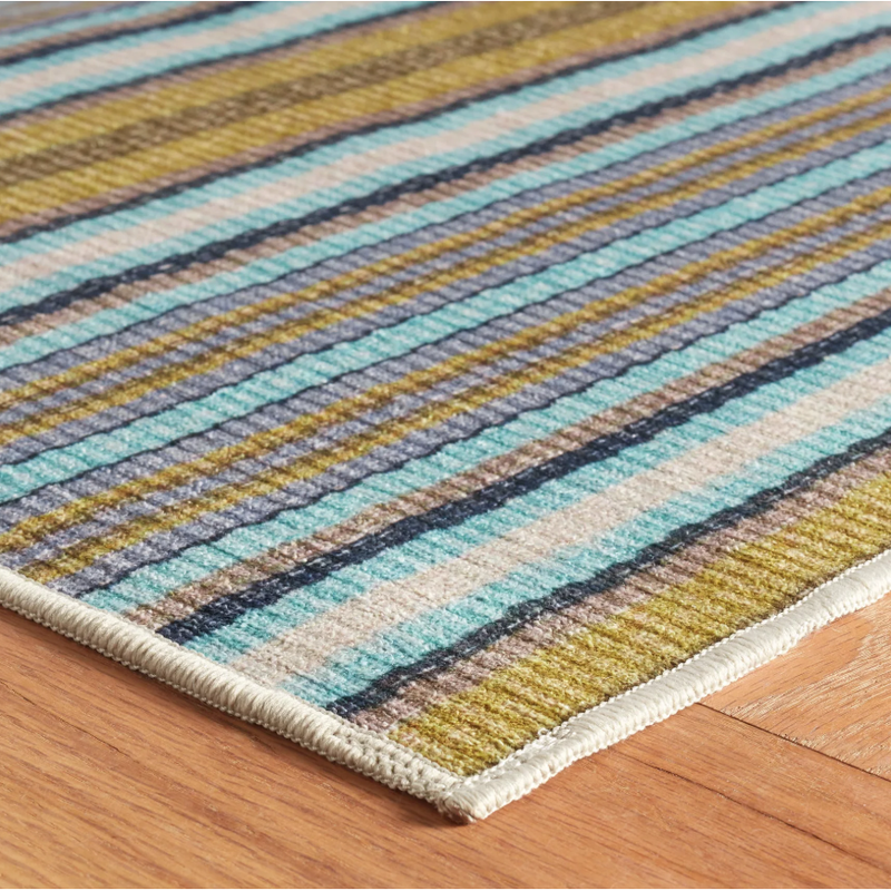 AS - Treehouse Stripe Green Machine Washable Rug
