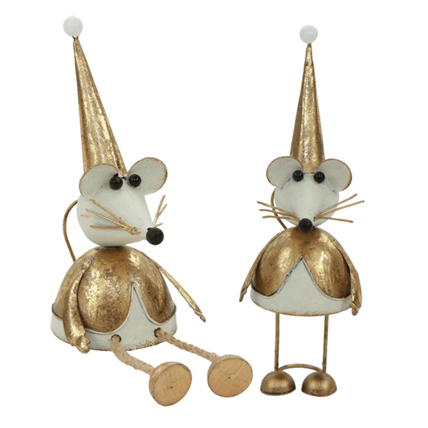Holiday - Metal Mice Set of Two