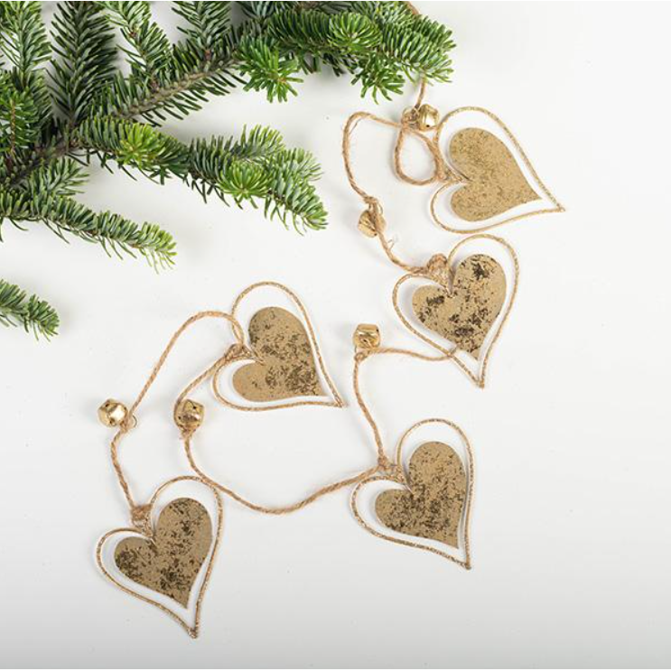 Holiday - Metal Hearts Garland