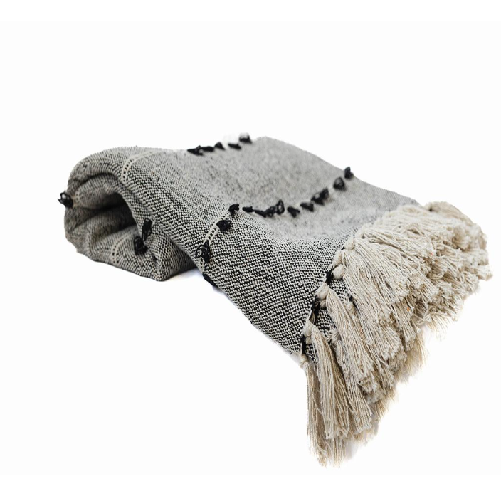 Holiday - 50" x 70" Cotton Throw With Tassels