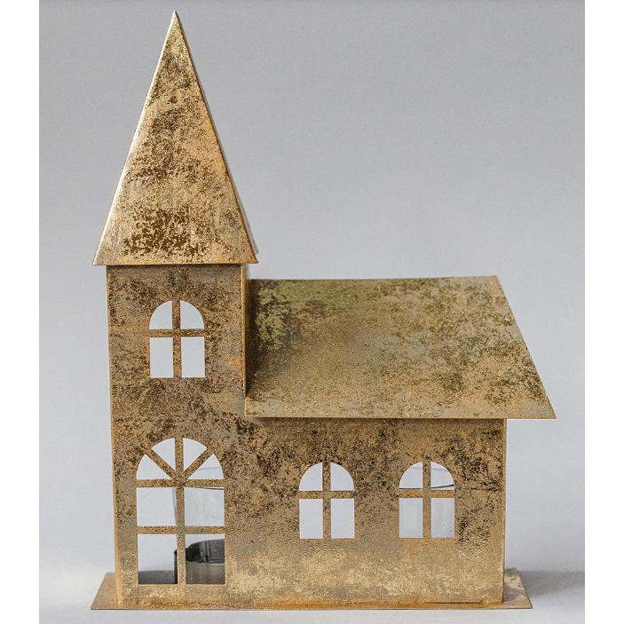 Holiday - Metal House with T-Light Holder