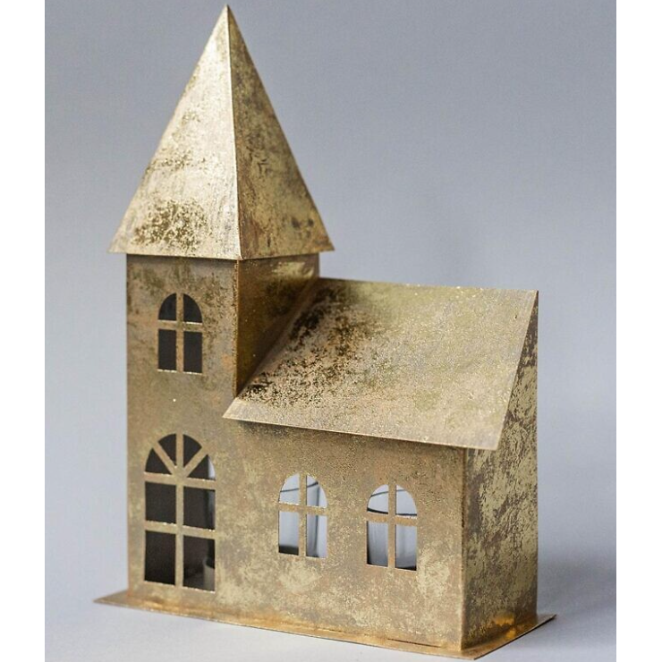 Holiday - Metal House with T-Light Holder