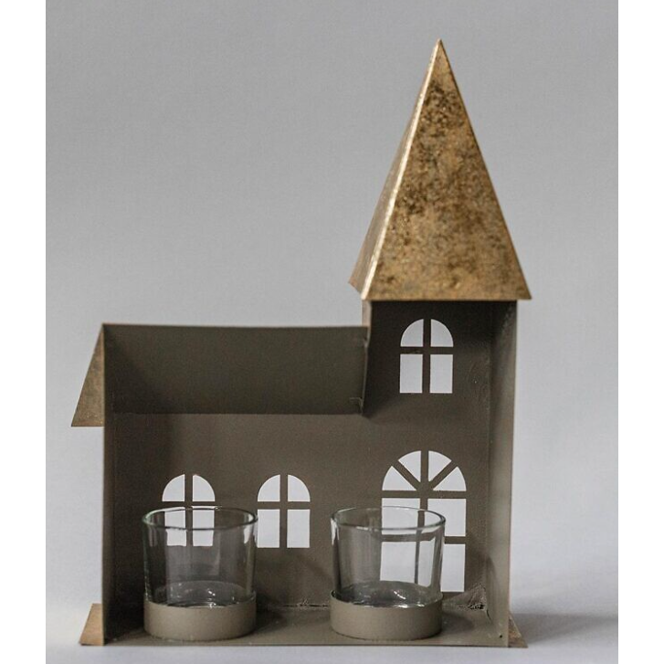 Holiday - Metal House with T-Light Holder