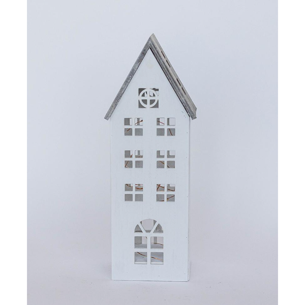 Holiday - Wooden House With String Lights