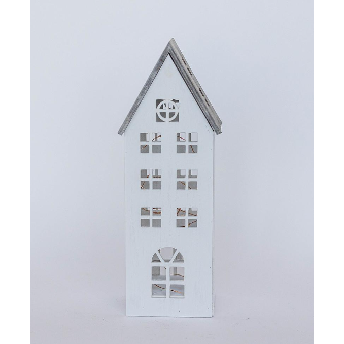 Holiday - Wooden House With String Lights