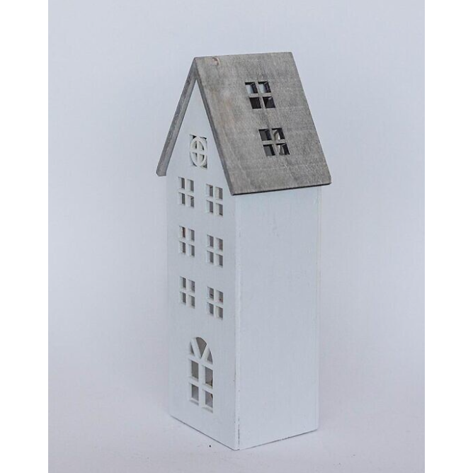 Holiday - Wooden House With String Lights