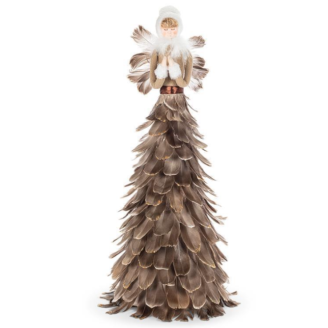 Holiday - Large Angel with Feather Skirt