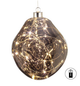 Holiday - Large Organic Ball Ornament with LED