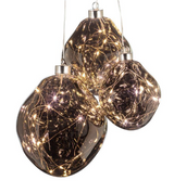 Holiday - Large Organic Ball Ornament with LED