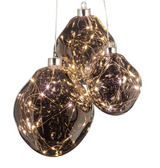 Holiday - Medium Organic Ball Ornament with LED