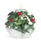 Holiday - Holly & Snow Ball Votive