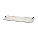 Alfred Wooden Herringbone Rectangular Tray