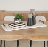 Alfred Wooden Herringbone Rectangular Tray