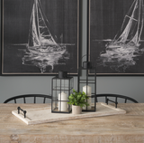 Alfred Wooden Herringbone Rectangular Tray