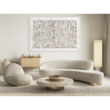 Twombly Script In Natural - Framed