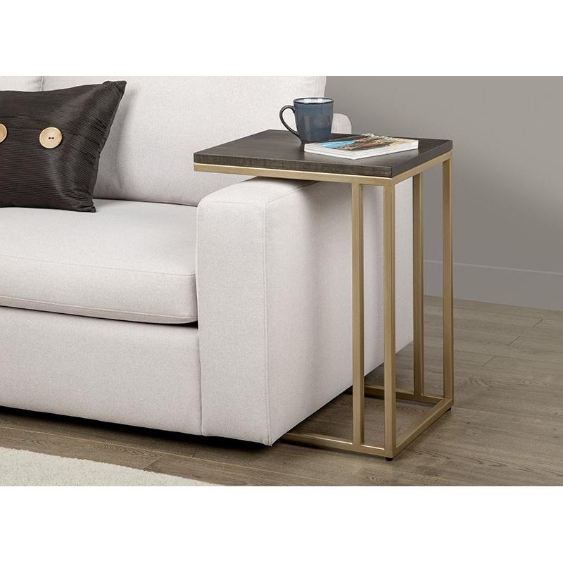 Large Snack Table Snack Table With Metal Base – MYHome Furniture