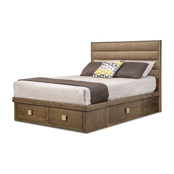 Belmont Queen 4 Drawer Condo Bed with Fabric Headboard