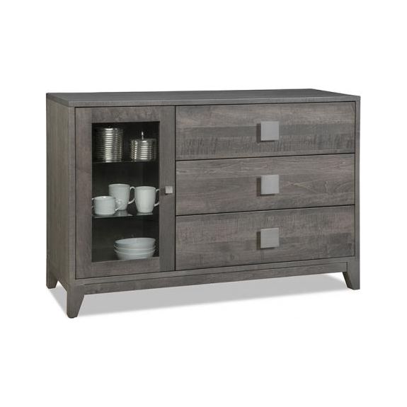 Belmont Sideboard with 1/Glass Door & 3/Drawers & 2/Glass Adjust Shelves