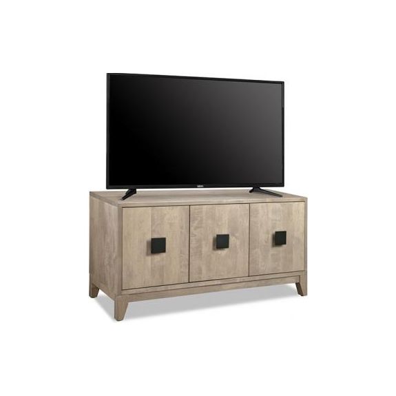 Belmont 3 Door HDTV Cabinet with 2 Compartments with 1 Adjust. Shelf Each