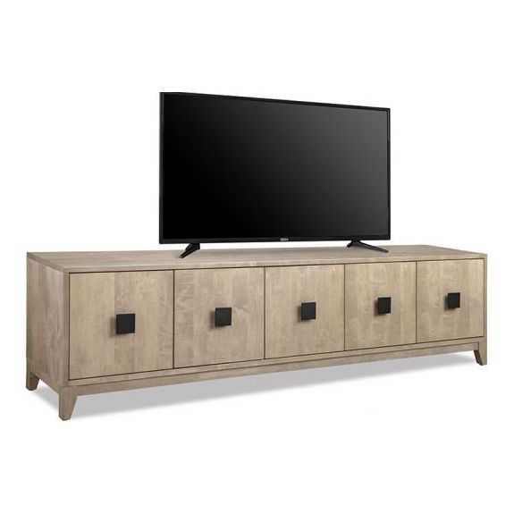 Belmont 5 Door HDTV Cabinet with 3 Compartments with 1 Adjust. Shelf Each