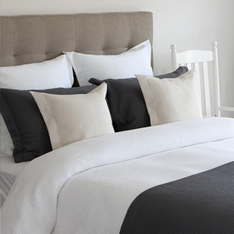 Waffle Weave Duvet and Shams - Queen