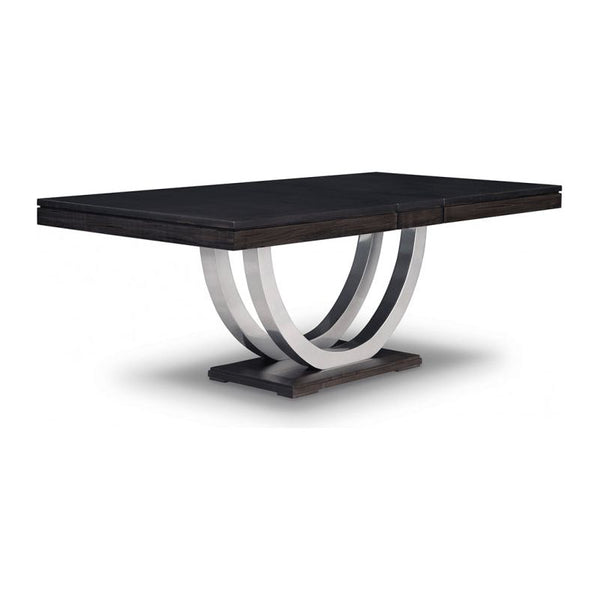 Contempo Metal Curve Pedestal Dining Table