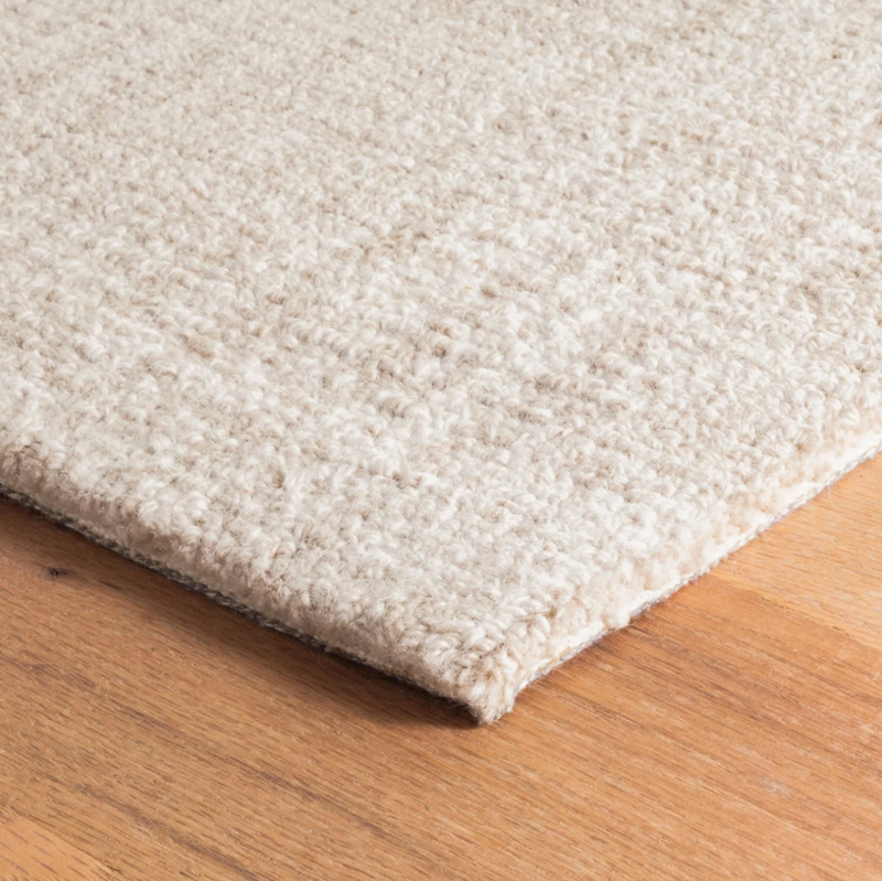Crosshatch Ivory Wool Rug