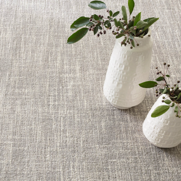 Crosshatch Dove Grey Wool Rug