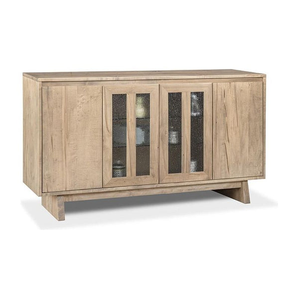 Jasper Sideboard w/2 Wood & 2/Waterfall Glass Doors & 2/Wood & 2/Glass Adjust Shelves