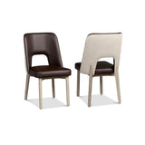 Lotus Side Chair in Fabric - Wood Legs