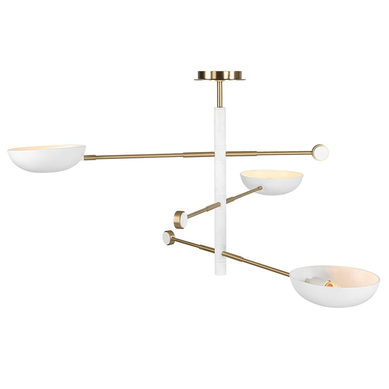 Swinger, 3Lt Pendant - White