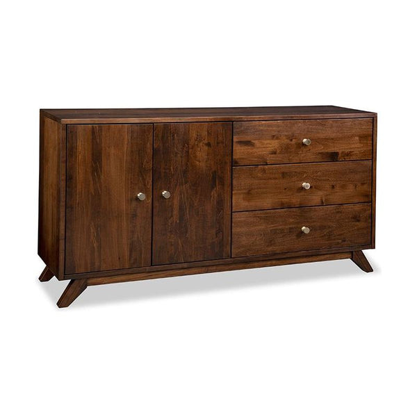 Tribeca Sideboard with 2/Wood Doors on Left & 3/Drawers on Right & 1/Wood Adjust Shelf