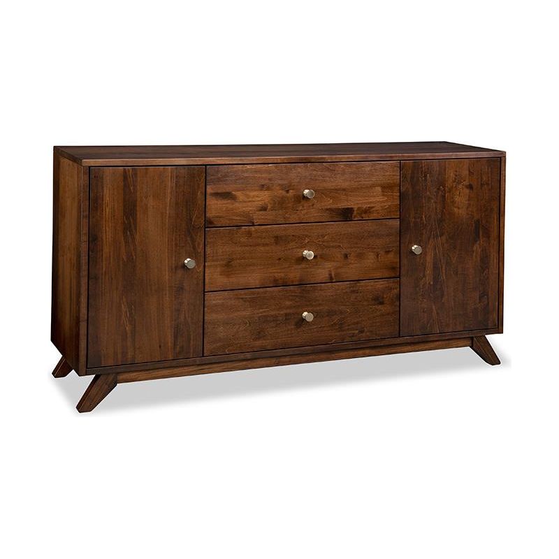 Tribeca Sideboard with 2/Wood Doors on Outside & 3/Drawers in Middle & 2/Wood Adjust Shelves