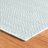 AS - Herringbone Swedish Blue Machine Washable Rug