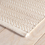 AS - Herringbone Linen / White - Indoor / Outdoor Rug