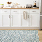 AS - Melange Diamond Blue Machine Washable Rug