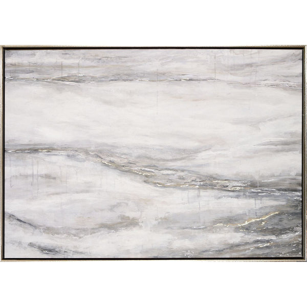 Alabaster Flow - Framed Canvas