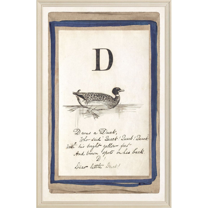 Edwards Alphabet - D, C. 1857