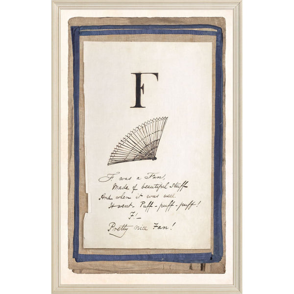 Edwards Alphabet -F, C. 1857