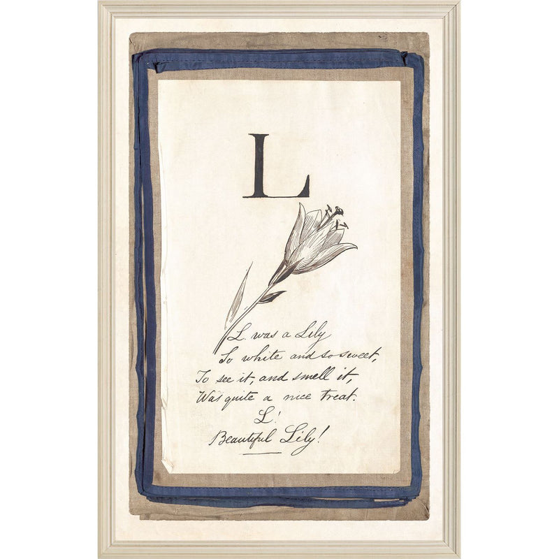 Edwards Alphabet - L, C. 1857