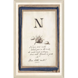 Edwards Alphabet - N, C. 1857