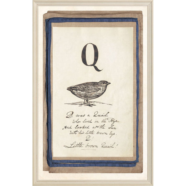 Edwards Alphabet - Q, C. 1857