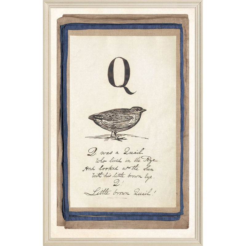Edwards Alphabet - Q, C. 1857