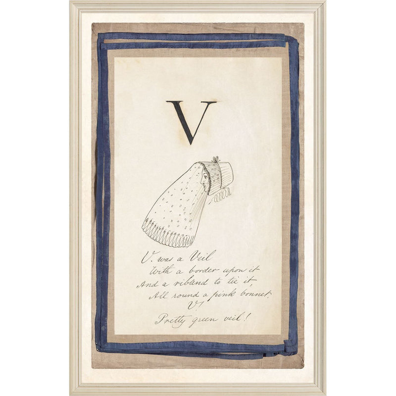 Edwards Alphabet - V, C. 1857