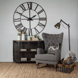 Pender 50" Round Giant Oversized Industrial Wall Clock