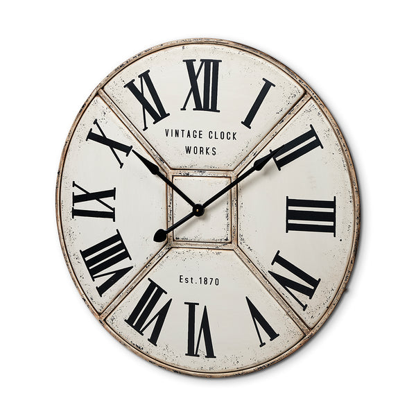 Norwich 36.5" Round Industrial Wall Clock
