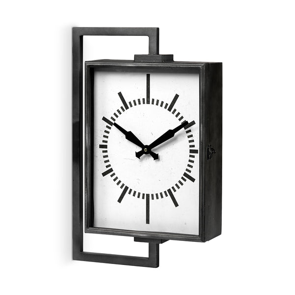 Hagar Rectangular Large Industrial Wall Clock