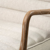 Ajax II Cream Wooden Frame Accent Chair