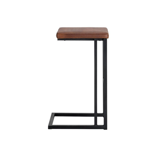 Boone Bar Stool - Black Bravo Cognac