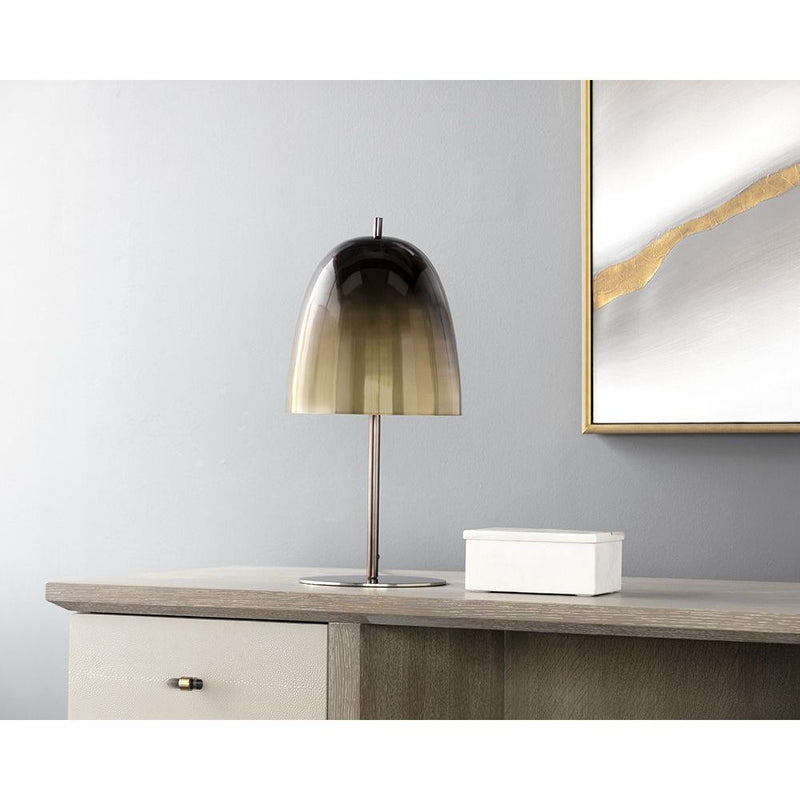 Zade Table Lamp - Antique Brass / Black Ombre